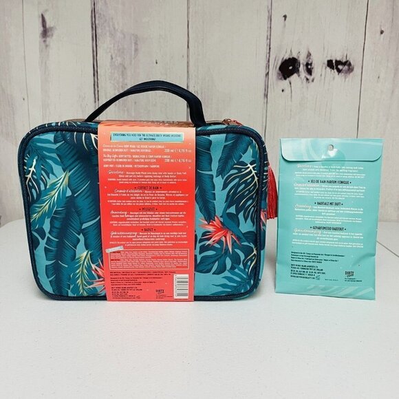 Dirty Works Hello Weekend Pamper Bag Set Body Wash Butter & Puff + Bath Salts - Picture 3 of 5